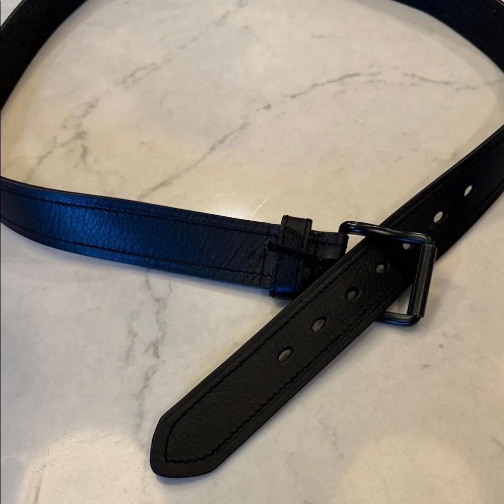 Dickies Leather Belt--Black‎ Stitch Dk Steel Roll Buckle Size 44